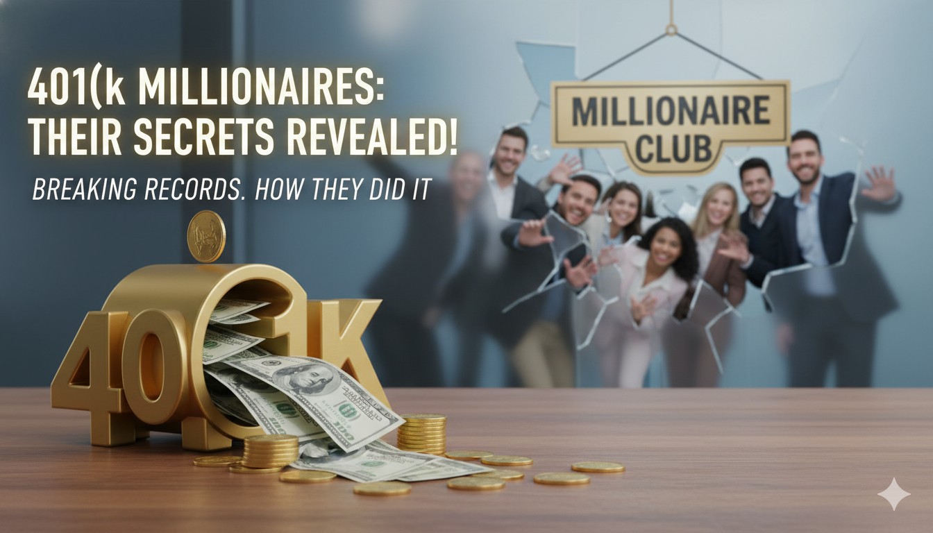 Graph showing rising 401(k) balances leading to millionaire status