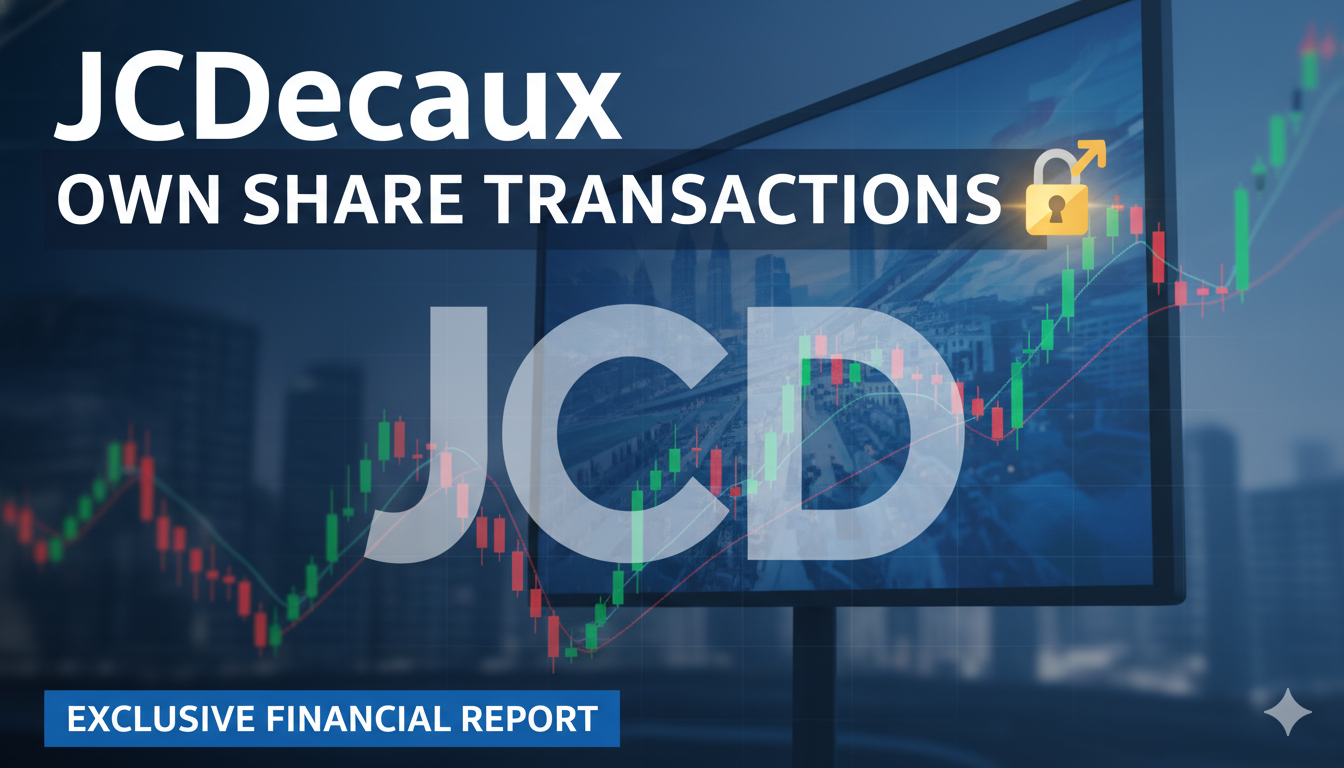 Graph illustrating JCDecaux share price movements alongside buyback transaction volumes.
